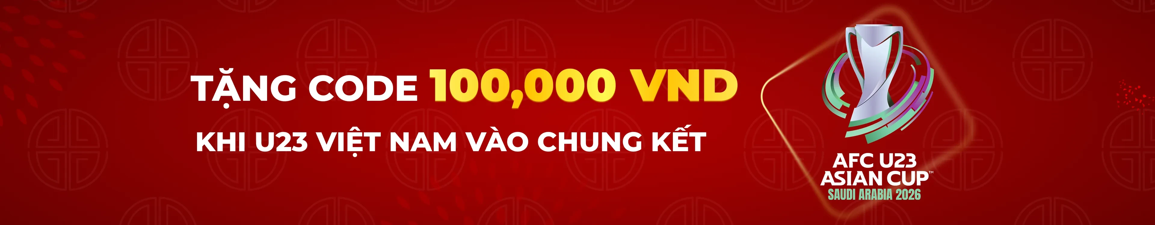 K88 Tặng Gift Code 100,000 VND khi U23 Việt Nam giành vé vào Chung Kết (20/01/2026)